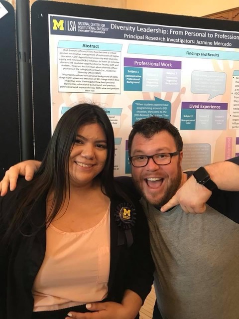 Jeffrey Grim with Jazmine Mercado Undergraduate Research Assistant